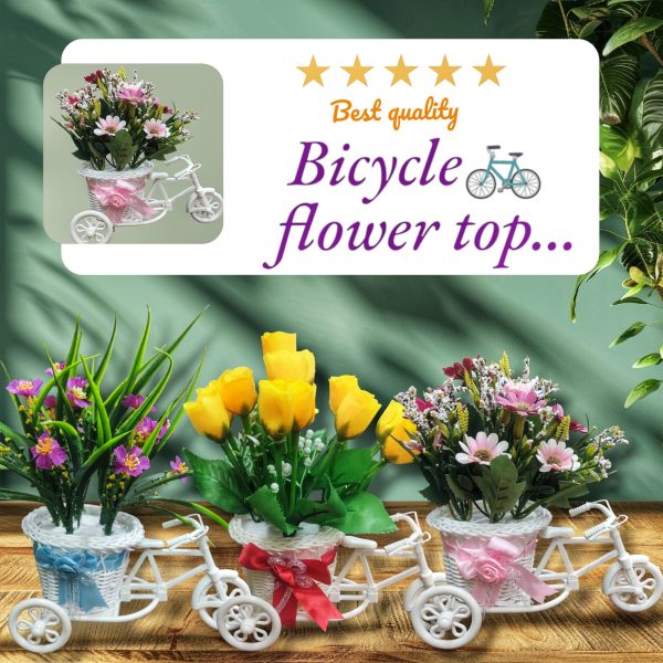 Artificial Cycle Flower tub with flower.